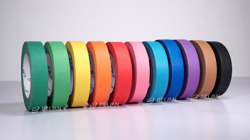 Crepe Paper Saturating Coating Masking Tape with Multiple Color Free Sample From China Supplier Mt62