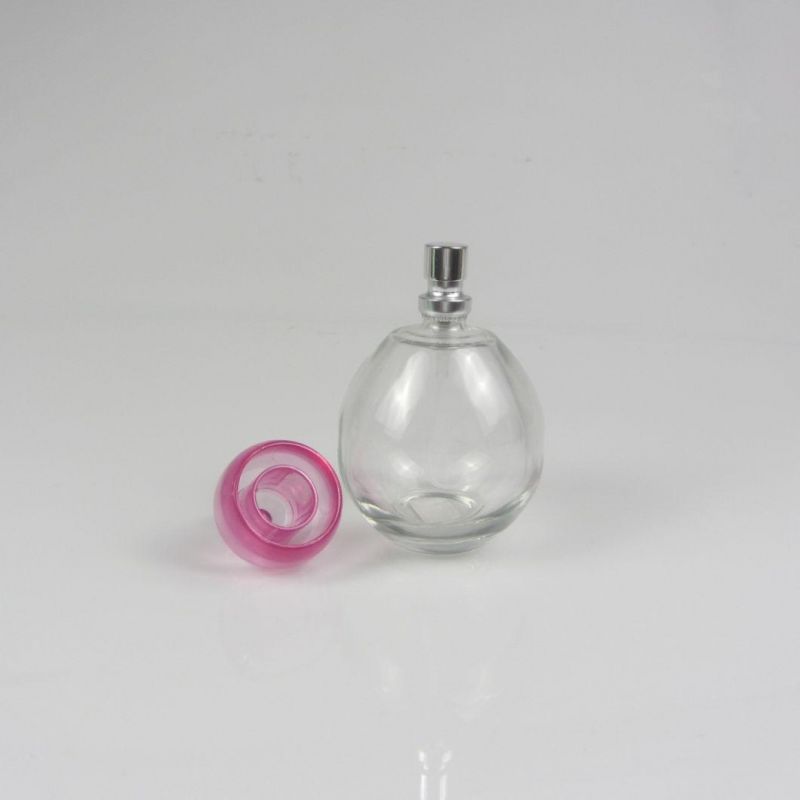 Free Sample Empty Clear Luxury Beautiful Round Perfume Bottle