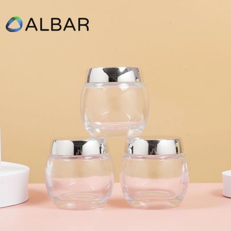 Thick Bottom Glass Jar for Eye Cream Face Cream Body Lotion with Wide Open Cap