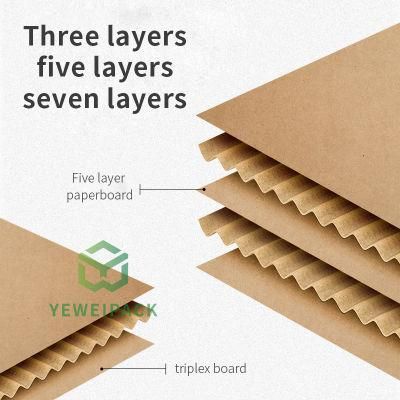 Brown Rectangular Folding Carton Die Cut Kraft Cardboard Box Packaging Corrugated Box