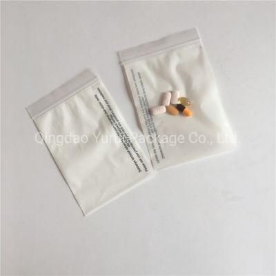 Customized Design PE Hospital Medicine Ziplock Bag Plastic Medical Zipper Bag for Pill