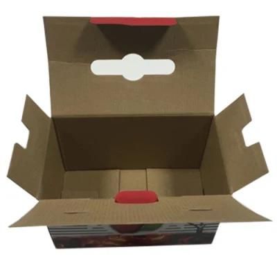Strong Quality Printing Paper Folding Box with Plastic Handle