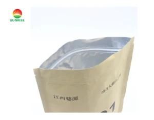 Custom Printed Biodegradable and Compostable PLA Zipper Food Packaging Pouch Kraft Paper Bag for Coffee Tea