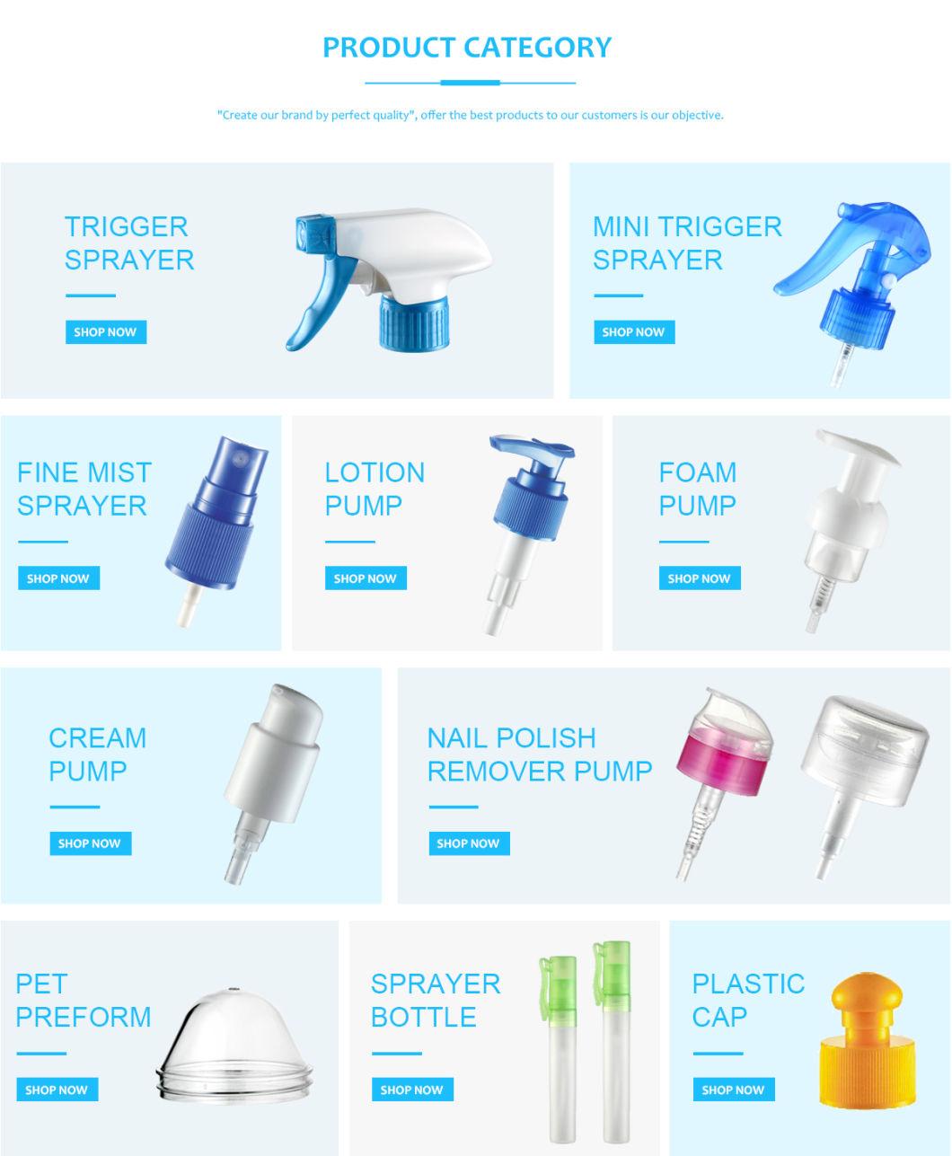 PCR Plastic Hand Sanitizers Skincare/Sprayer/Dropper/Spray/Perfume/Lotion Bamboo/Foam/Treatment Pump/Alumium Dispenser/Disc Top Cap Pump Pet/PE Bottle