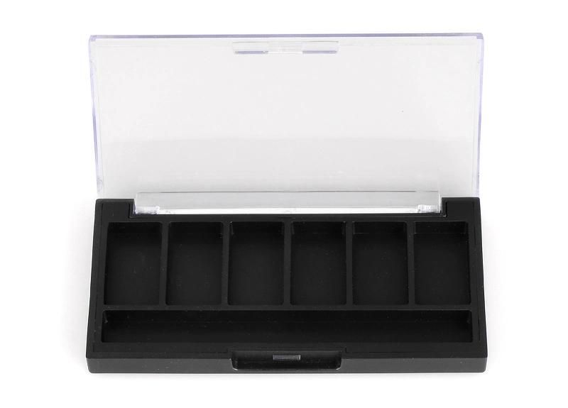 Factory Supply 6 Hole Delicate Simple Eye Shadow Palette Case for Makeup Packaging