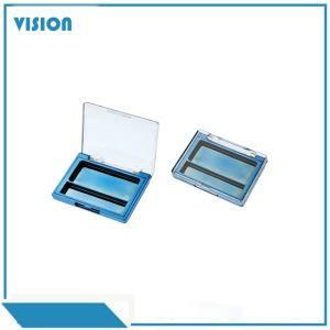 Plastic Transparent Cap with Blue Case for Packing of Eye Shadow Powder