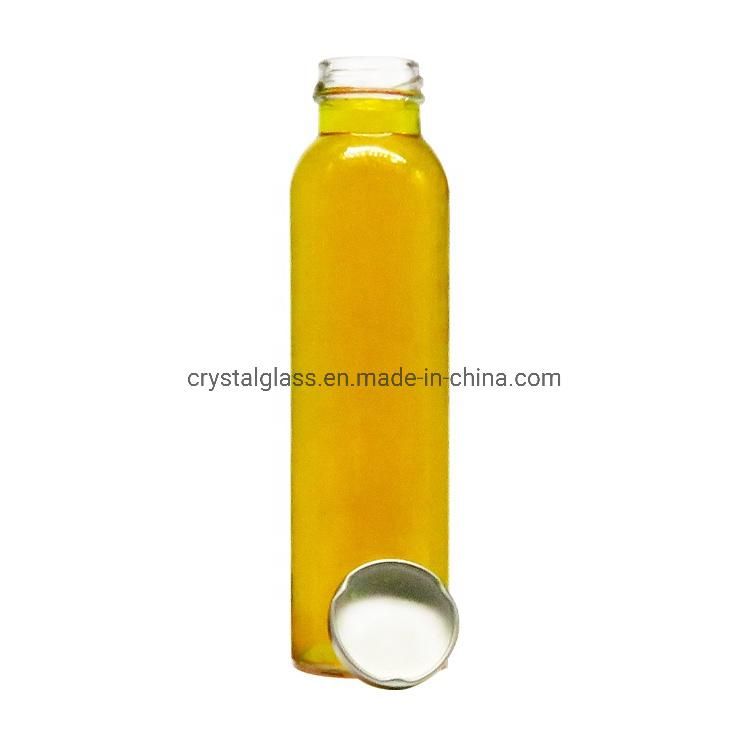 Glass Juice Bottle Wholesale Custom Logo Sealed Aluminum Cap Beverage Bottles 10oz 16oz