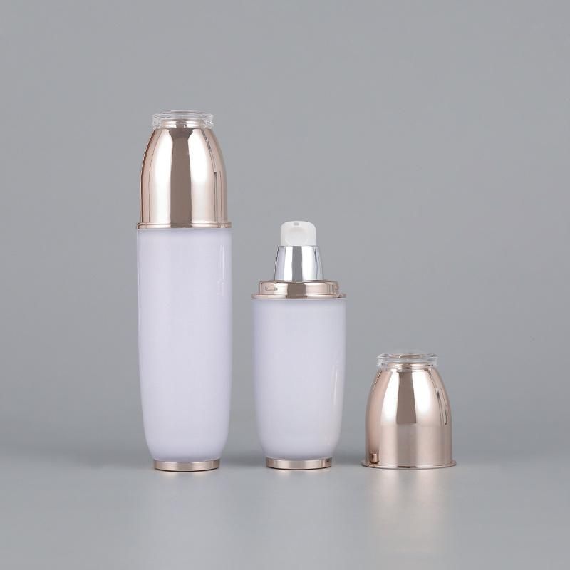 Matte Black Color 30ml 60ml Clear Plastic Frosted Round Cosmetic Lotion Bottle Press Pump Bottle