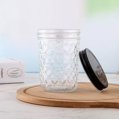 Wide Mouth Glass Food Storage Mason Jar with Lid