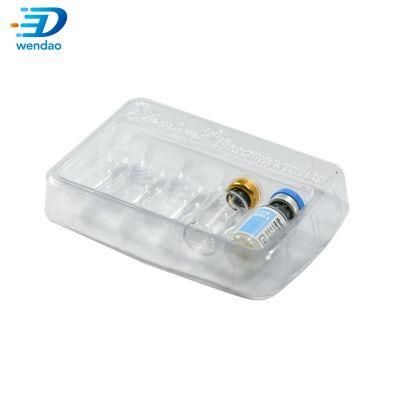 Custom Vacuum PVC Clear 2ml 5ml 10ml Plastic Medical Ampoule Blister Insert Tray for Vial