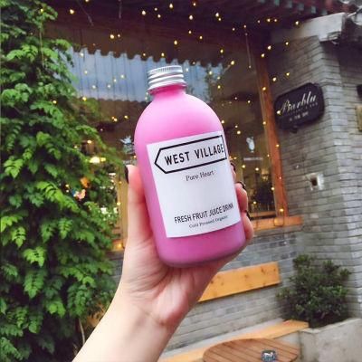 150ml 250ml 350ml 500ml Empty Clear Round Glass Juice Kombucha Aluminum Beverage Bottle