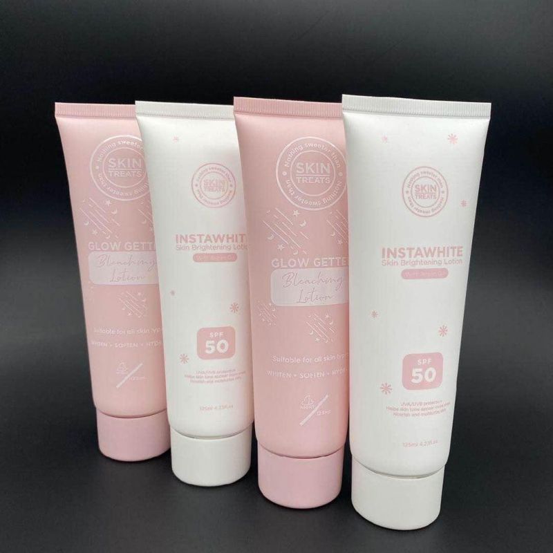 50ml White PE Plastic Hand Cream Cosmetic Tube with Flip Top Cap