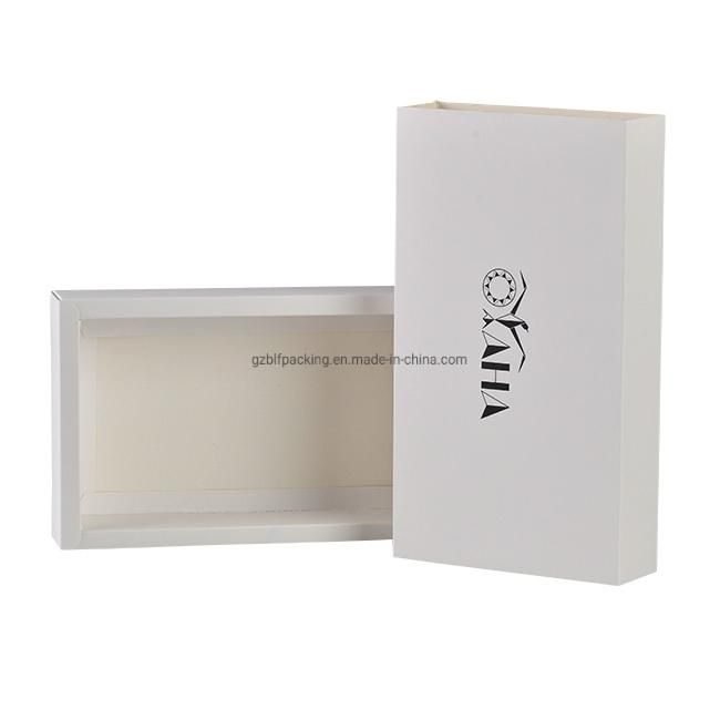 Custom Design White Card Soap Packaging Box Drawer Paper Box with PVC Window