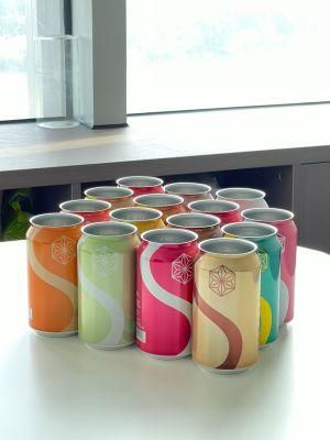 355ml Customized Color Printing Aluminum Cans with Easy Open Cover Lid for Beer Soda Milk Beverage Drinks