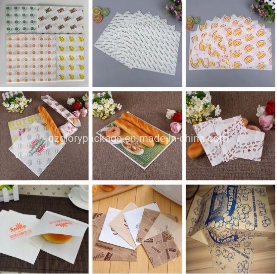 Food Packaging PE Coated Paper Bag Sandwich Hamburger Packaging Bag