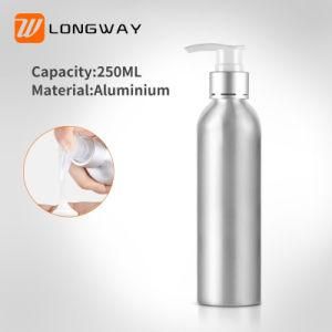 Aluminum Bottle with Aluminum Lotion Pump for Cosmetics