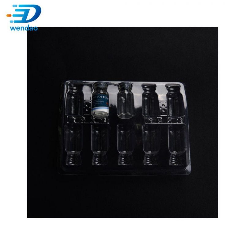 1ml/2ml/3ml/5ml/10ml Medical Ampoule Glass Blister Plastic Packaging Tray for Vials