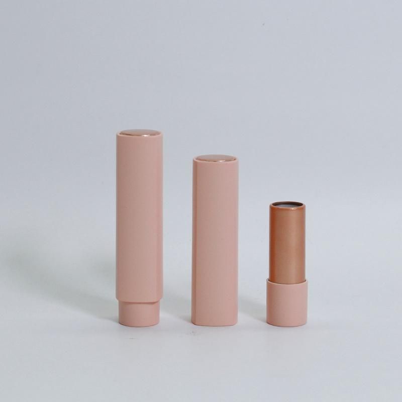 Press Lipstick Tube Plastic Lipstick Container Pink Lip Balm Tube