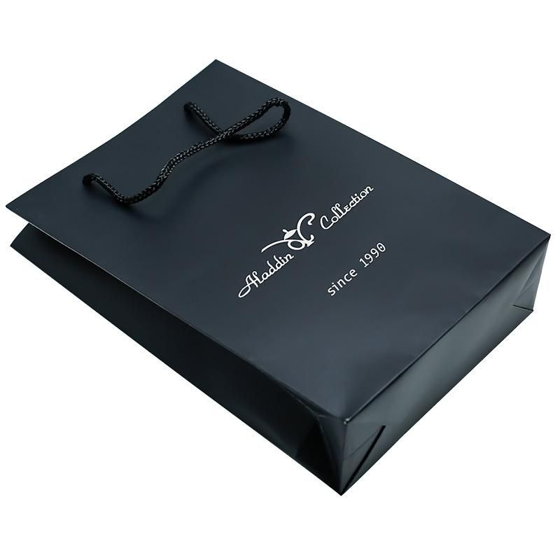 Customized Logo Silver/Gold Hot-Stamping Paper Bag