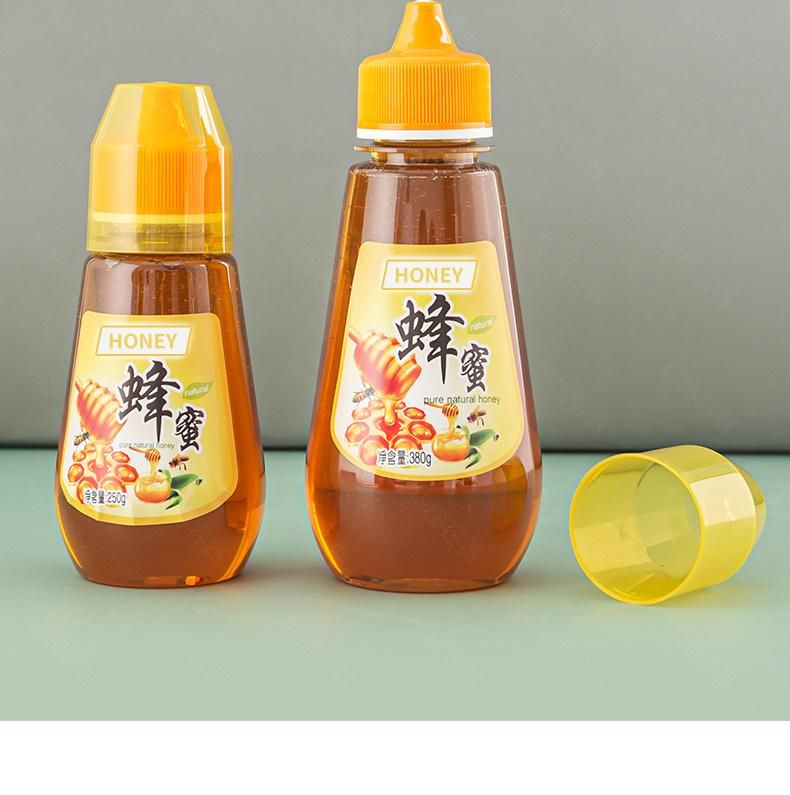 250g 350g 380g 8oz 250g Plastic Lock Bottle Honey Syrup Squeeze Shape