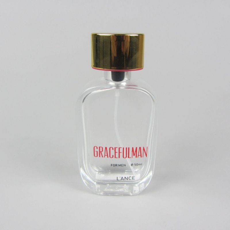 50ml Glass Empty Perfume Bottle with Gold Cap