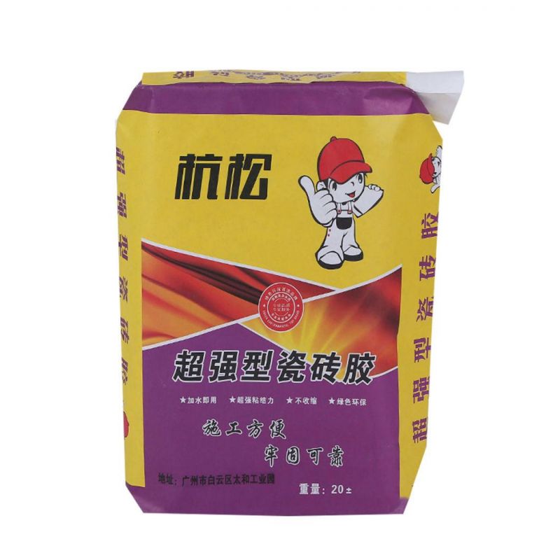 Empty Cement Valve Bags 20 Kg 25 Kg Flxo Print 2 Ply Kraft Paper Bag Packing Bag