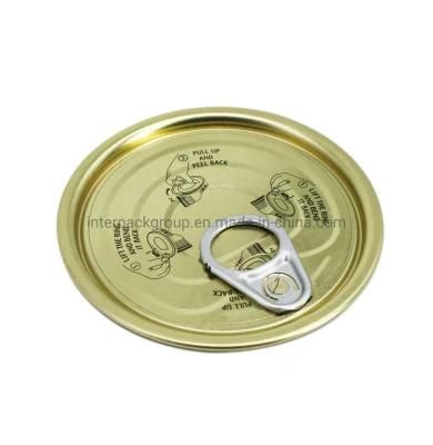 99mm Tinplate Top Metal Easy Open End 401 Eoe Food Tin Easy Peel Lid Full Aperture