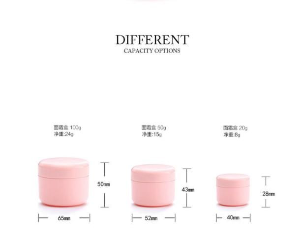 50ml 100ml 150ml 250ml White Plastic PP Double Layers Cosmetic Jars for Cream