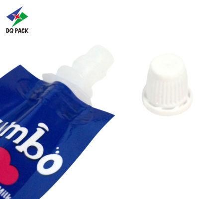 Dq Pack Custom Printed Spout Pouch Custom Logo Packaging Bag Wholesale 20 Grams Packaging Spout Pouch for Chocolate Milk Packaging