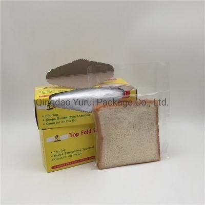 Eco-Friendly Clear Poly Fold up Food Grade Sandwich Bag