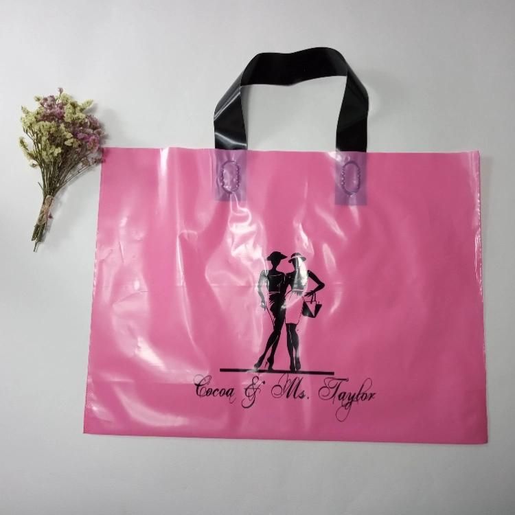 Clothes Carry Custom Printed Plastic Retail Shopping Bag with Handles