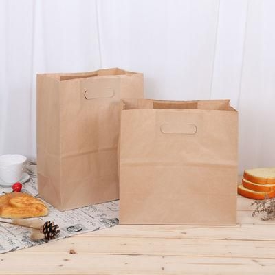 Hot Dog Sandwich Bakerys Wooden Food Packaging Paper Bag