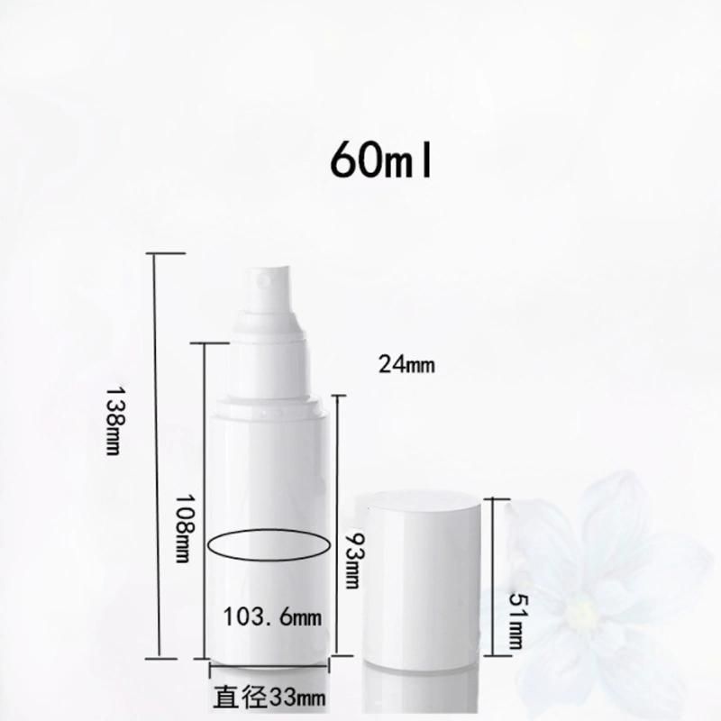 Low MOQ White Custom Logo Cosmetic Makeup 60ml 100ml Plastic Pet Mist Hair Body Spray Bottle