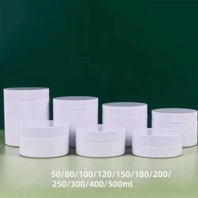 Transparent Plastic Cream Containers Jar with Lid for Body Scrub 4 Oz 6oz 8oz