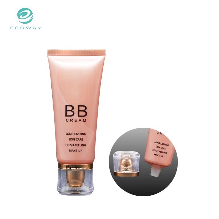 Empty Cosmetic Bb Cream Plastic Soft Tube with Acrylic Cap