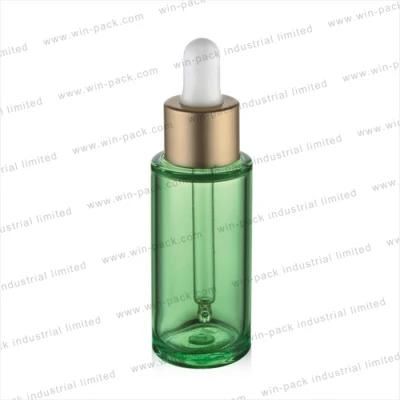 30ml Custom Design Flat Shoulder Essential Oil Serum Plastic Dropper Bottles with Matt Color