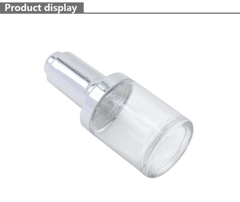 Hot Selling 30ml Silver Glass Luxury Dropper Bottle