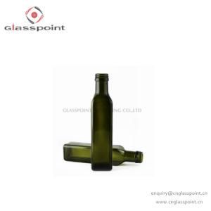 Empty Square Olive Oil Glass Bottles