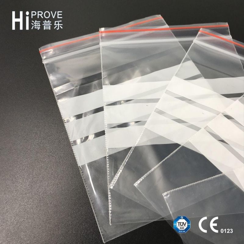 Ht-0542 Hiprove Brand Grip Seal Bag Bag with White Bar