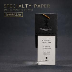 Custom High-Grade 2019 New Style Special Black Paper Card Tag for Clothing