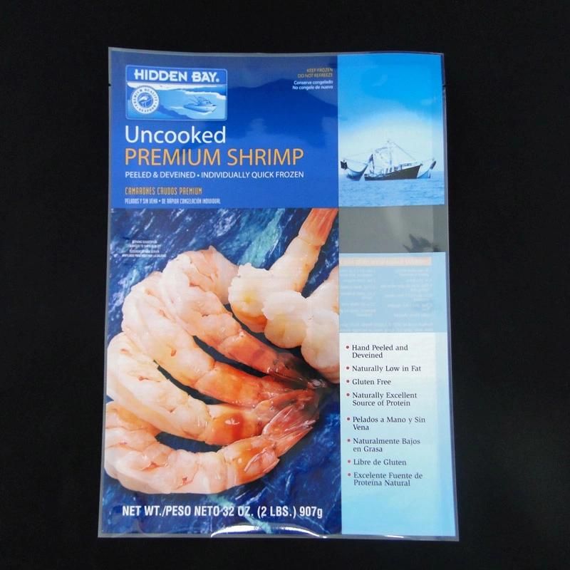 Vacuum Custom Frozen Seafood Fish Shrimp Bag with Zipper