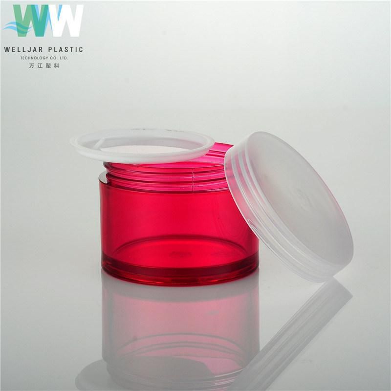 Cosmetic Bottle 100ml Pet Plastic Jar with Cap and Gasket