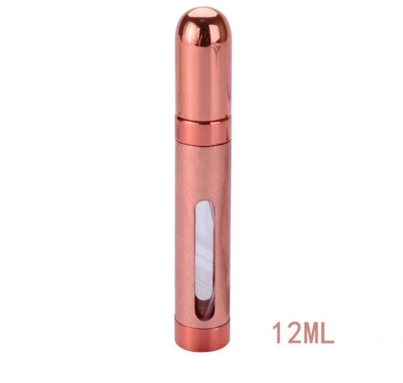 12ml Travel Mini Portable Refillable Perfume Bottle for Spray Scent Pump Case Empty Perfume Atomizer Bottle 6 Colors