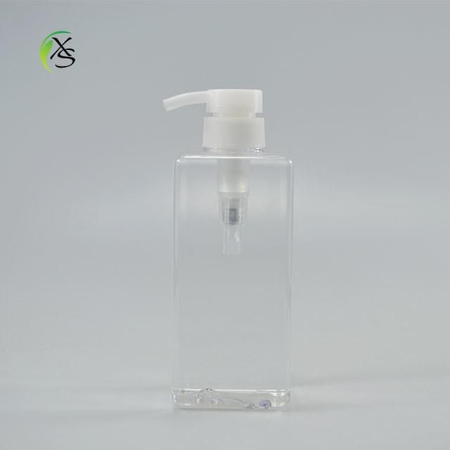 Square Shampoo Bottles Dispenser Liquid Soap Packaging Plastic Shampoo Bottle with 580ml Capacity