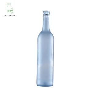 Glass Bottle Factory Colored Wine Glass Bottle with Lids Blue Wine Container