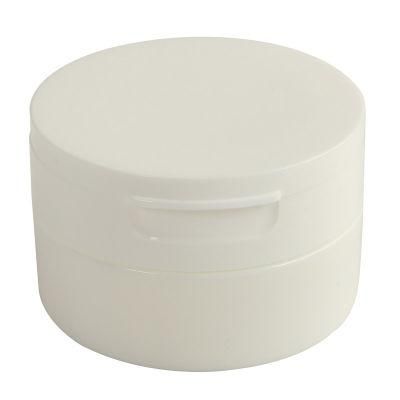 100g White Plastic Jar with Flip Top Cap