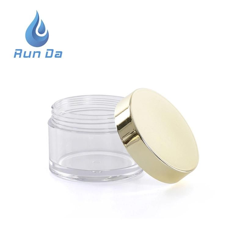 Factory Price Skin Care Cream Use Silver Golden Body Material 5 10 15 30 50g PETG Cosmetic Jar