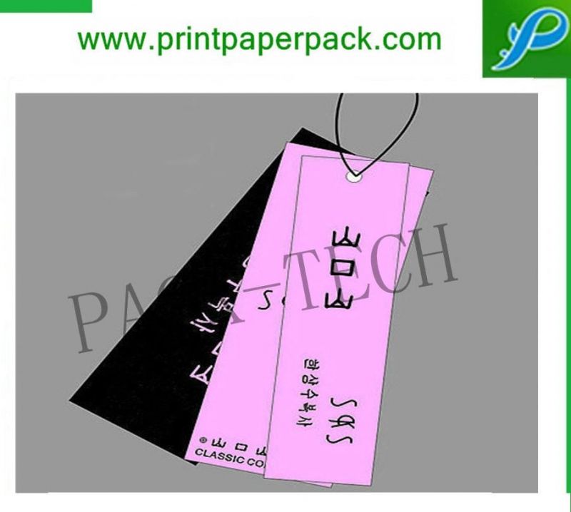 Custom Brand Logo UV Hang Cardboard Tag / Swing Paper Tag