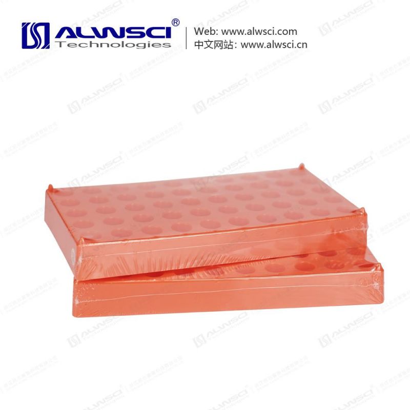 PP Vial Rack 50 Position for 2ml Vials Orange Color