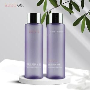 Guangzhou Factory Supply Purple Color 300ml Plastic Pet Toner Packaging Bottle